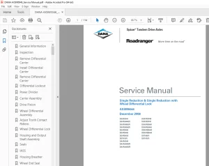 DANA Roadranger AXSM0046 Spicer Drive Axles Service Manual PDF