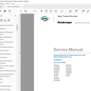 DANA Roadranger AXSM0046 Spicer Drive Axles Service Manual PDF
