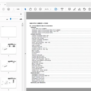 DEUTZ FAHR 5660 HTS CLIMBER PARTS MANUAL 13900 - PDF