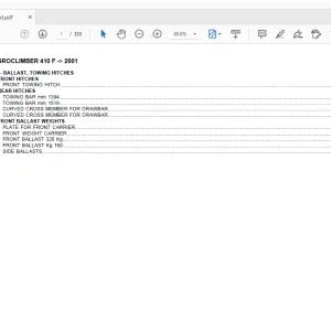 DEUTZ FAHR AGROCLIMBER 410 F PARTS MANUAL - PDF