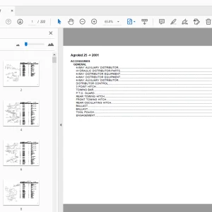 DEUTZ FAHR AGROKID 25 PARTS MANUAL 2001 - PDF