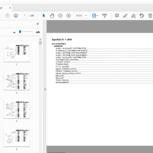 DEUTZ FAHR AGROKID 35 PARTS MANUAL 2001 - PDF