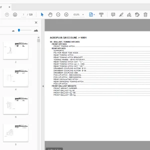 DEUTZ FAHR AGROPLUS 320 ECOLINE PARTS MANUAL 10001 - PDF