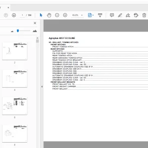 DEUTZ FAHR AGROPLUS 405F ECOLINE PARTS MANUAL - PDF