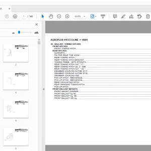 DEUTZ FAHR AGROPLUS 410 ECOLINE PARTS MANUAL 10001 - PDF