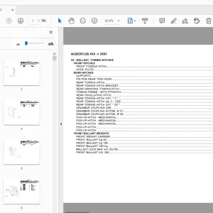 DEUTZ FAHR AGROPLUS 410 PARTS MANUAL 1001 - PDF