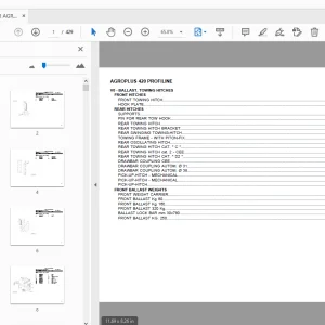 DEUTZ FAHR AGROPLUS 420 PROFILINE PARTS MANUAL - PDF