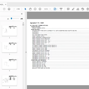 DEUTZ FAHR AGROPLUS F75 PARTS MANUAL 6001 - PDF