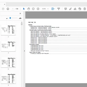 DEUTZ FAHR DX 3 SC.70 PARTS MANUAL - PDF