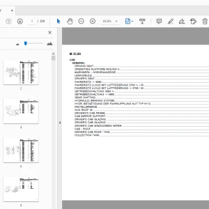 DEUTZ FAHR M 35.80 PARTS MANUAL - PDF