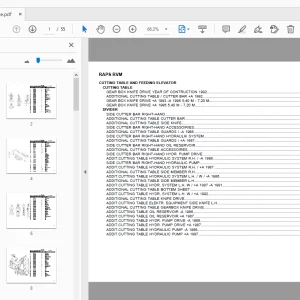 DEUTZ FAHR RAPS RVM CUTTING TABLE & FEEDING ELEVATOR PARTS MANUAL - PDF