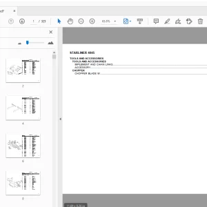 DEUTZ FAHR STARLINER 4045 PARTS MANUAL - PDF