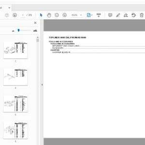DEUTZ FAHR TOPLINER 4060 PARTS MANUAL 8646 - PDF