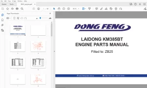 DONGFENG LAIDONG KM385BT ENGINE PARTS MANUAL - PDF