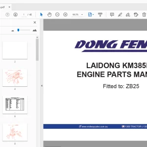 DONGFENG LAIDONG KM385BT ENGINE PARTS MANUAL - PDF