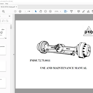DROMOS RC30-RT35 Axles Use & Maintenance Manual - PDF DOWNLOAD