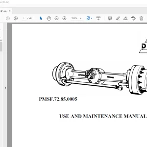 DROMOS RC35 RC40 RC45 Axles Use & Maintenance Manual - PDF DOWNLOAD