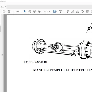 DROMOS RC35 RC40 RC45 Ponts MANUEL D’EMPLOI ET D’ENTRETIEN PDF