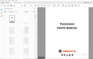 Daedong T2200/2600 Parts Manual - PDF