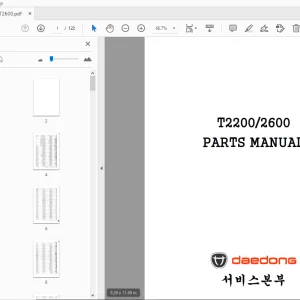 Daedong T2200/2600 Parts Manual - PDF