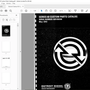 Detroit Series 60 Custom Parts Catalog Manual SN 06R1050368 PDF