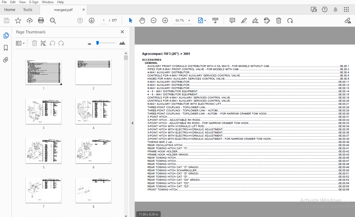 Deutz Fahr AgroCompact 70F3 (20) Parts Manual 3001 - PDF - HeyDownloads ...