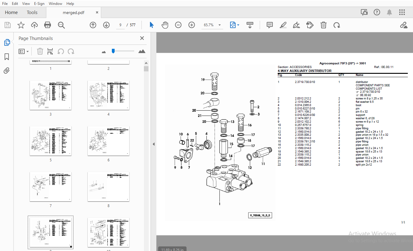 Deutz Fahr AgroCompact 70F3 (20) Parts Manual 3001 - PDF - HeyDownloads ...