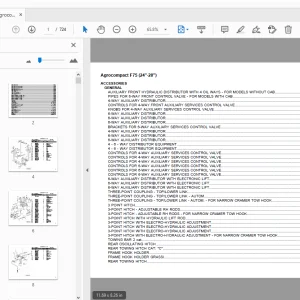 Deutz Fahr Agrocompact F75 (24-28) Parts Manual  - PDF