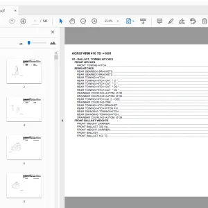 Deutz Fahr Agrofarm 410 TB Parts Manual 1001 - PDF