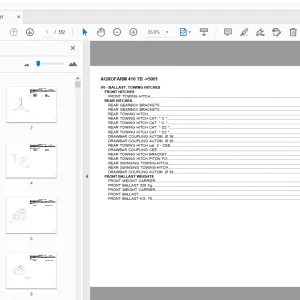 Deutz Fahr Agrofarm 410 TB Parts Manual 5001 - PDF