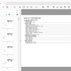 Deutz Fahr Agrolux 4.75 Parts Manual D10S704WXE15001 - PDF