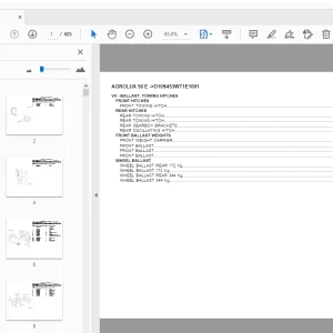 Deutz Fahr Agrolux 50E Parts Manual D10S453WT1E1001 - PDF