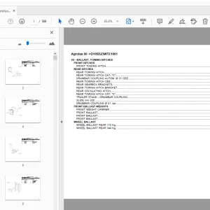 Deutz Fahr Agrolux 60 Parts Manual D10S523WTE1001 - PDF