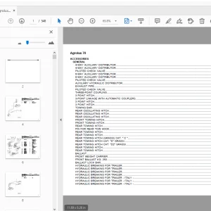 Deutz Fahr Agrolux 70 Parts Manual - PDF