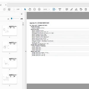 Deutz Fahr Agrolux 70 Parts Manual D10S673WTE1001 - PDF