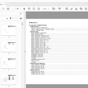 Deutz Fahr Agrolux 77 Parts Manual - PDF