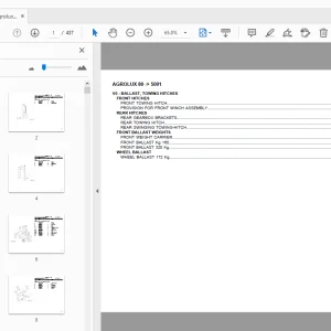 Deutz Fahr Agrolux 80 Parts Manual 5001 - PDF