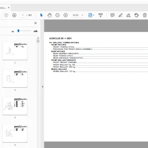 Deutz Fahr Agrolux 90 Parts Manual 5001 - PDF