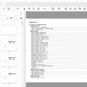 Deutz Fahr Agrolux 97 Parts Manual - PDF