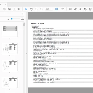 Deutz Fahr Agrolux F 60 Parts Manual 6001 - PDF