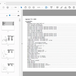 Deutz Fahr Agrolux F 70 Parts Manual 6001 - PDF