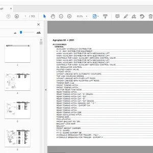 Deutz Fahr Agroplus 60 Parts Manual 2001 - PDF