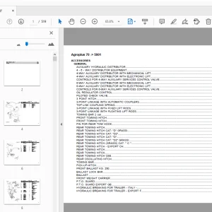 Deutz Fahr Agroplus 70 Parts Manual 5001 - PDF