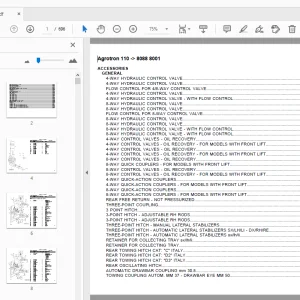 Deutz Fahr Agrotron 110 Parts Manual 8088 8001 - PDF