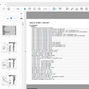 Deutz Fahr Agrotron 120 MK3 Parts Manual 8092 2001 - PDF