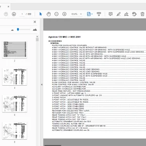 Deutz Fahr Agrotron 135 MK3 Parts Manual 8093 2001 - PDF