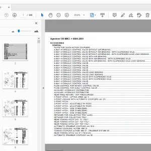 Deutz Fahr Agrotron 150 MK3 Parts Manual 8094 2001 - PDF