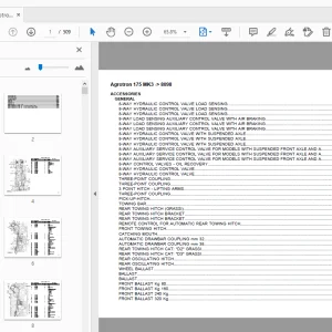 Deutz Fahr Agrotron 175 MK3 Parts Manual 8098 - PDF