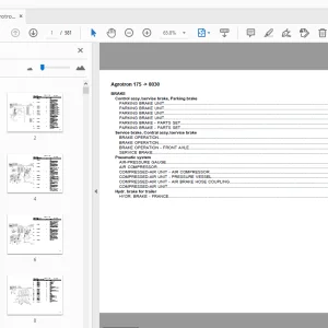 Deutz Fahr Agrotron 175 Parts Manual 8030 - PDF