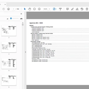 Deutz Fahr Agrotron 260 Parts Manual 8059 - PDF
